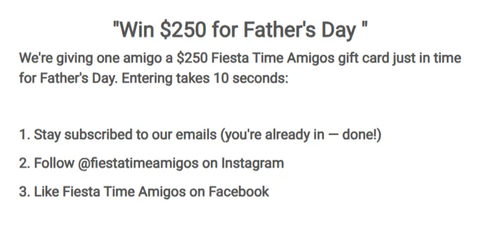 Win $250 for Father's Day Giveaway