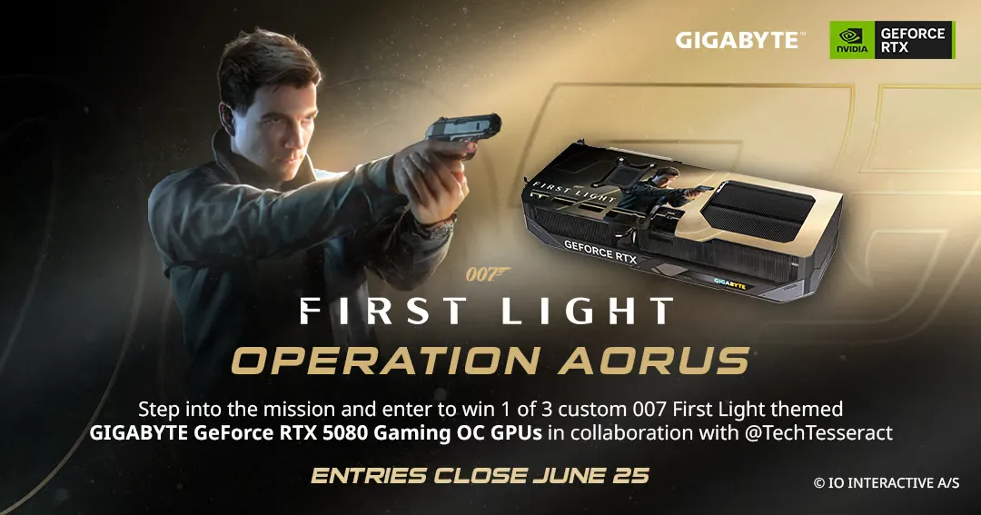 Gigabyte X Tech Tesseract: 007 First Light: Operation Aorus Giveaway
