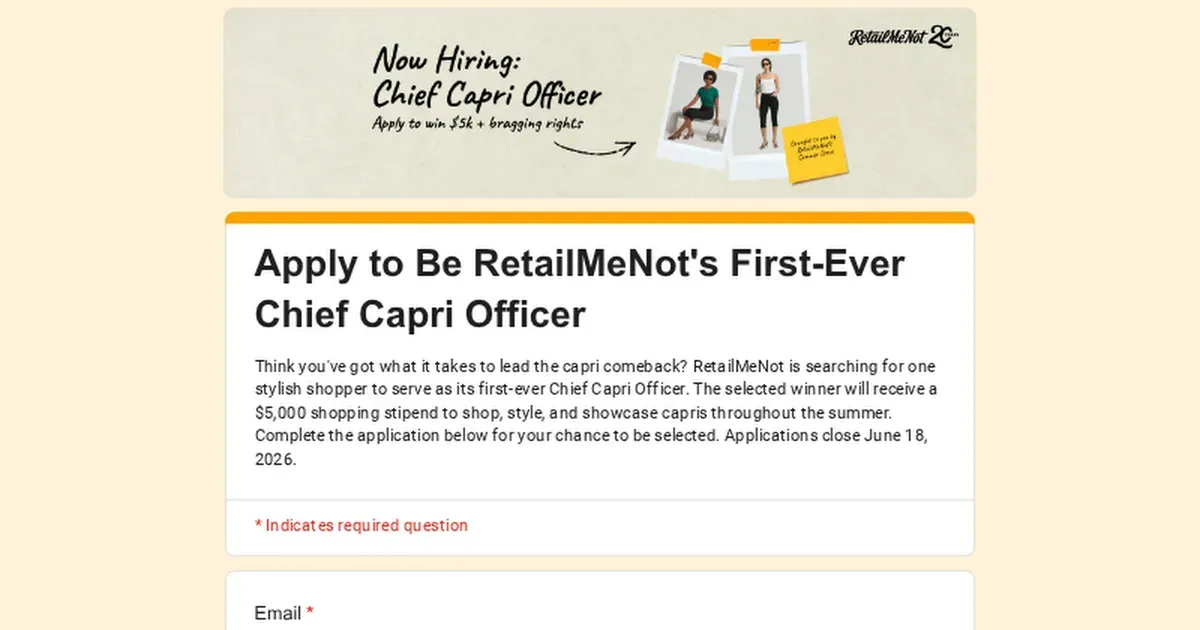 Apply to Be RetailMeNot's First-Ever Chief Capri Officer