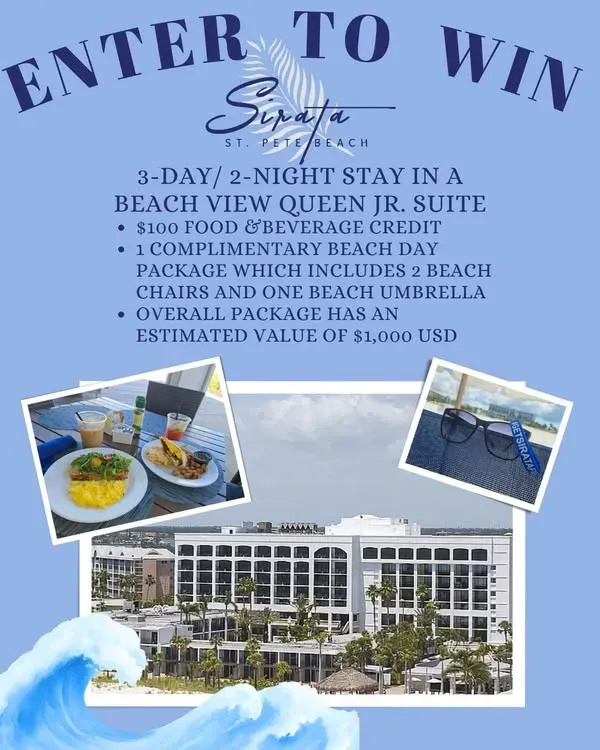 ENTER TO WIN A STAY AT SIRATA BEACH RESORT