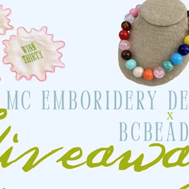 MC Embroidery Designs and BCBeads.co Giveaway