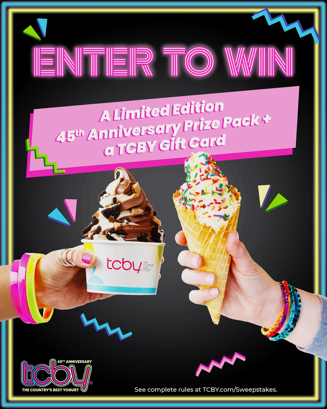 TCBY’S “COMMENT TO WIN” ANNIVERSARY SWEEPSTAKES