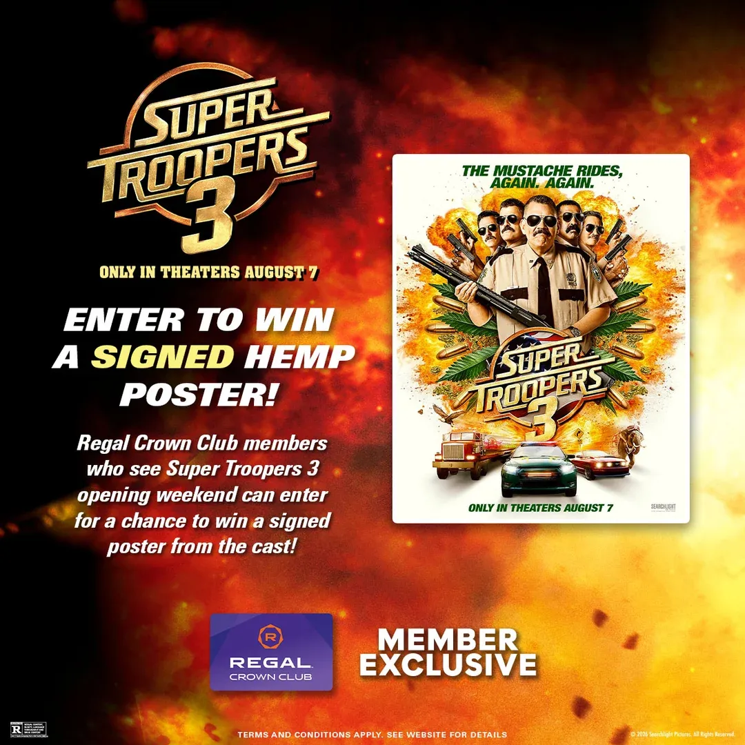 Regal Crown Club® Welcome to the Troop Signed Poster Sweepstakes