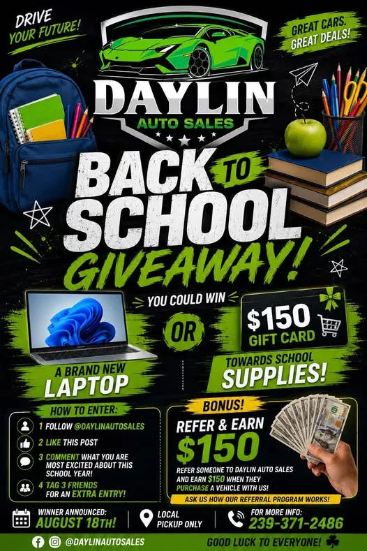 BACK TO SCHOOL GIVEAWAY!