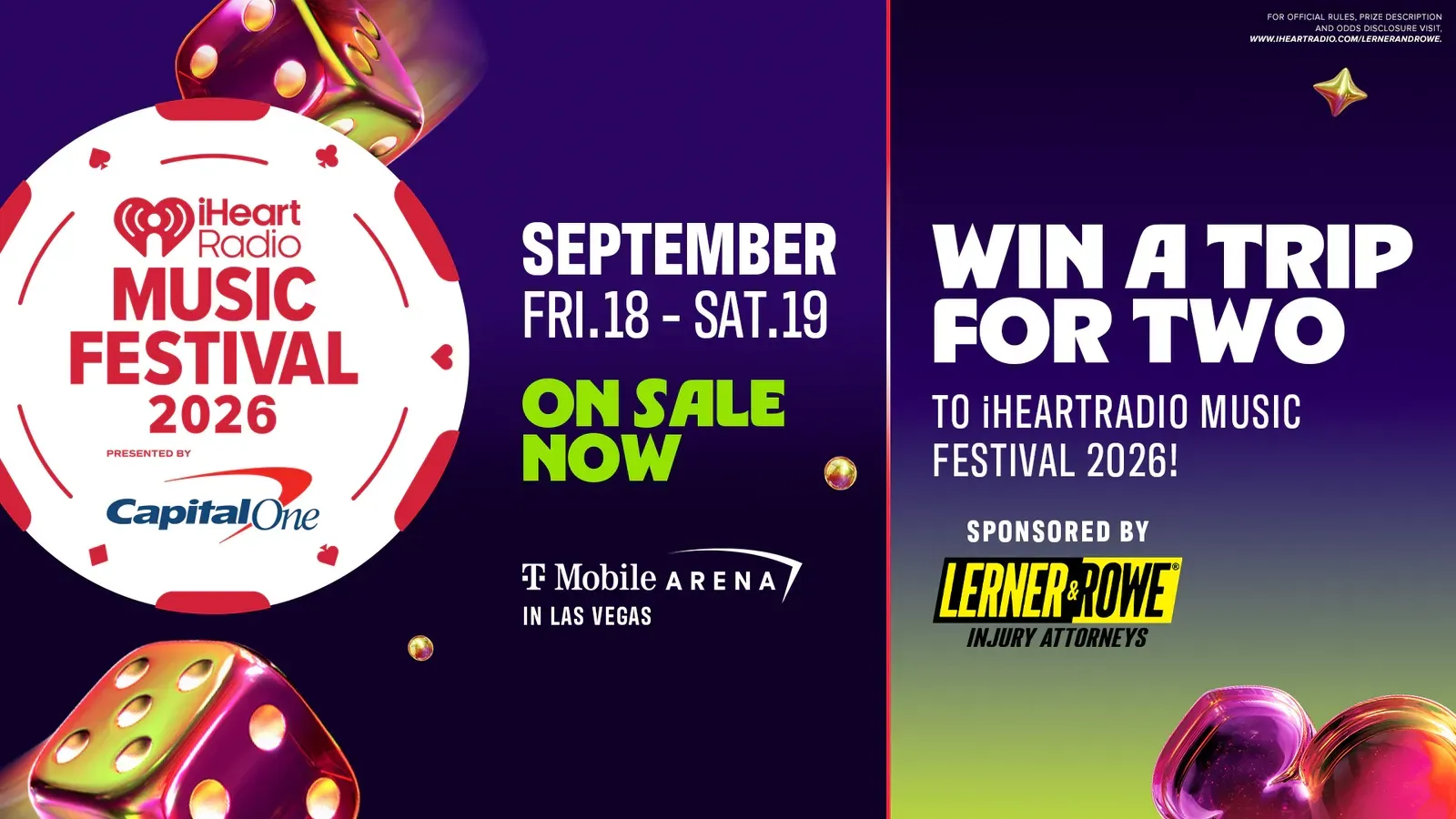 Win A Trip For Two To Iheartradio Music Festival 2026! Sponsored By Lerner & Rowe Sweepstakes