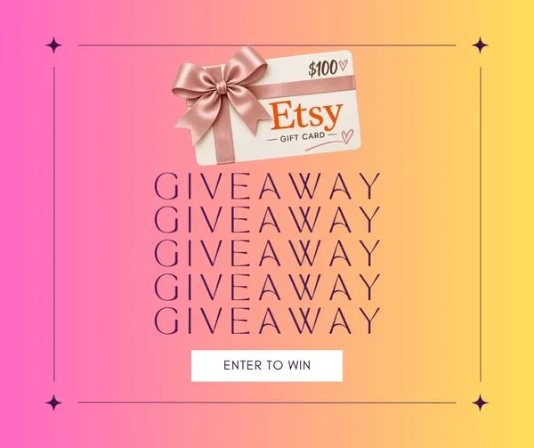$100 ETSY EGIFT CARD GIVEAWAY!