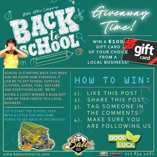 BACK TO SCHOOL GIVEAWAY