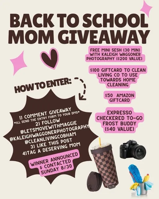 Back To School MoM Cleaning Gift Card Giveaway